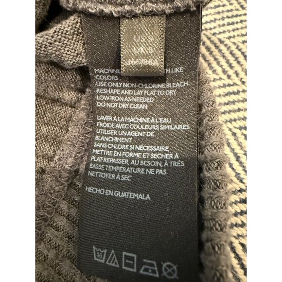 Anthropologie Dark Gray Knit Wrap Sweater Top - Picture 9 of 11